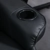 Gamingstoel, massagefunctie, kantelbare rugleuning, voetensteun, tot 120 kg, stalen frame, kunstleer, zwart 10
