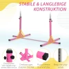 Gymnastiek turnrek, 13 traps in hoogte verstelbaar rekstang, rek turnstang gemaakt van hout & stabiele staalconstructie tot 75 kg belastbaar, voor kinderen van 3+ jaar, indoor, outdoor, roze 7