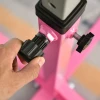 Gymnastiek turnrek, 13 traps in hoogte verstelbaar rekstang, rek turnstang gemaakt van hout & stabiele staalconstructie tot 75 kg belastbaar, voor kinderen van 3+ jaar, indoor, outdoor, roze 9