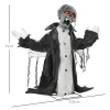 Halloween decoratie, skelet/zombie, beweegbaar, bewegingssensor, leds & geluiden, 75 cm 4