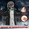 Halloween decoratie, skelet/zombie, beweegbaar, bewegingssensor, leds & geluiden, 75 cm 7