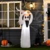Halloween opblaasbaar spook 1,8 m decoratie met leds wit + oranje polyester 80 x 40 x 180 cm 2