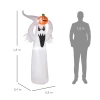 Halloween opblaasbaar spook 1,8 m decoratie met leds wit + oranje polyester 80 x 40 x 180 cm 4