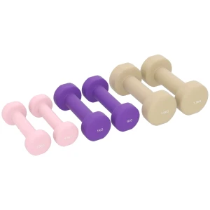 Halterset 6 delige set halters met koffer, gewichten, 0,5kg, 1kg, 1,5kg verstelbaar voor thuis, sportschool 1