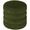Hocker, rond, teddyfleece, tot 120kg, Φ40x45h cm, groen 1