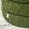 Hocker, rond, teddyfleece, tot 120kg, Φ40x45h cm, groen 10