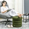 Hocker, rond, teddyfleece, tot 120kg, Φ40x45h cm, groen 2