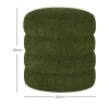 Hocker, rond, teddyfleece, tot 120kg, Φ40x45h cm, groen 4