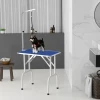 Huisdier verzorgingstafel, voor het trimmen, borstelen, wassen van huisdieren, metaal, blauw 2
