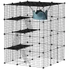 Kattenkooi voor binnen 4 verdiepingen diy kattenverblijf met dicht metaaldraad hangmat helling deuren springplatformen 1