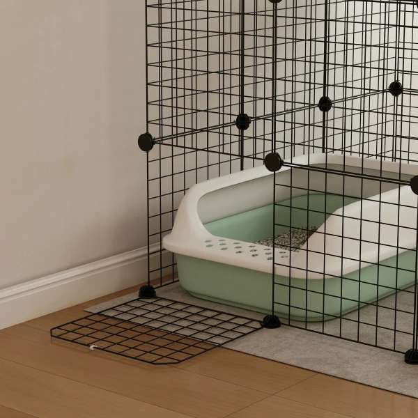 Kattenkooi voor binnen 4 verdiepingen diy kattenverblijf met dicht metaaldraad hangmat helling deuren springplatformen 10