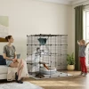 Kattenkooi voor binnen 4 verdiepingen diy kattenverblijf met dicht metaaldraad hangmat helling deuren springplatformen 2