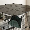 Kattenkooi voor binnen 4 verdiepingen diy kattenverblijf met dicht metaaldraad hangmat helling deuren springplatformen 9