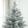 Kerstboom 180 cm, besneeuwd, brandvertragend, metalen voet, vormbare takken, groen 10