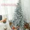 Kerstboom 180 cm, besneeuwd, brandvertragend, metalen voet, vormbare takken, groen 5