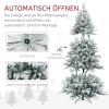 Kerstboom 180 cm, besneeuwd, brandvertragend, metalen voet, vormbare takken, groen 7