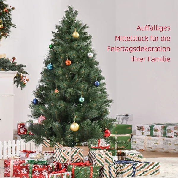 Kerstboom Ø90 x 180 cm, kunstmatige spar, realistisch naaldkleed, groen 5