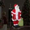Kerstmanfiguur, beweegbaar, met geluidssensor, lachen & muziek, 140 cm, rood 4