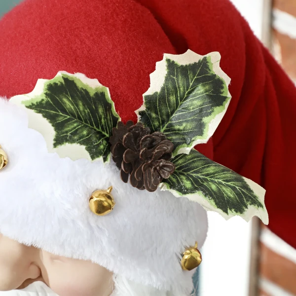 Kerstmanfiguur, beweegbaar, met geluidssensor, lachen & muziek, 140 cm, rood 9