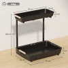 Keukenrek, hoogteverstelbaar staand rek met 2 manden, koffiebar 40 x 30 x 33,5 42 cm 4