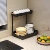 Keukenrek, hoogteverstelbaar staand rek met 2 manden, koffiebar 40 x 30 x 33,5 42 cm 8