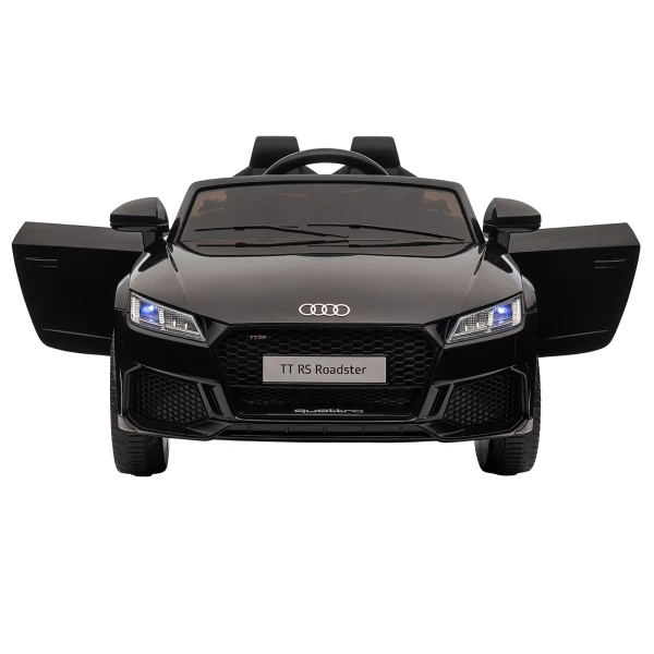 Kinder elektrische auto audi, met 2,4g afstandsbediening, muziek, claxon, led, usb, voor kinderen 3 5 jaar, zwart 9
