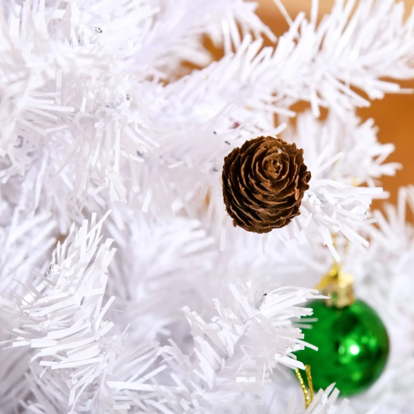 Kunstkerstboom 150cm met standaard inclusief decoratie (150cm, wit/kerstboom) 8