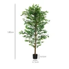 Kunstmatige ficus boom, realistisch, onderhoudsvriendelijk, incl. pot, 180 cm hoog, groen 4