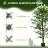 Kunstmatige ficus boom, realistisch, onderhoudsvriendelijk, incl. pot, 180 cm hoog, groen 6