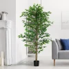 Kunstmatige ficus boom, realistisch, onderhoudsvriendelijk, incl. pot, 180 cm hoog, groen 7