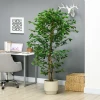 Kunstmatige ficus boom, realistisch, onderhoudsvriendelijk, incl. pot, 180 cm hoog, groen 8