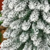 Kunstmatige kerstboom, besneeuwd, slank ontwerp, brandwerend, 210 cm, groen/wit 10