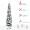 Kunstmatige kerstboom, besneeuwd, slank ontwerp, brandwerend, 210 cm, groen/wit 5