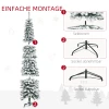 Kunstmatige kerstboom, besneeuwd, slank ontwerp, brandwerend, 210 cm, groen/wit 7