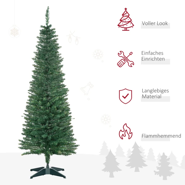 Kunstmatige kerstboom, inclusief standaard en kerstster, 1,5 m, groen 5