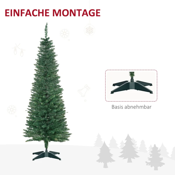 Kunstmatige kerstboom, inclusief standaard en kerstster, 1,5 m, groen 7