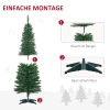 Kunstmatige kerstboom, inclusief standaard en kerstster, 1,5 m, groen 8