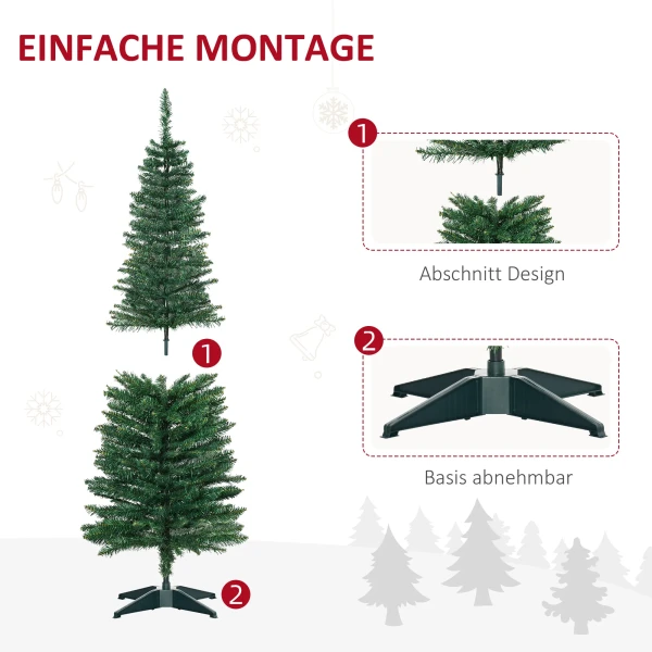 Kunstmatige kerstboom, inclusief standaard en kerstster, 1,5 m, groen 8