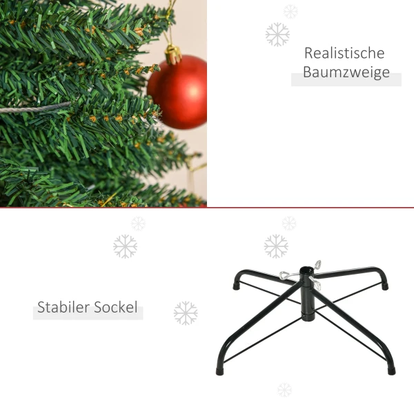 Kunstmatige kerstboom, inclusief standaard en kerstster, 2,1 m, groen 7
