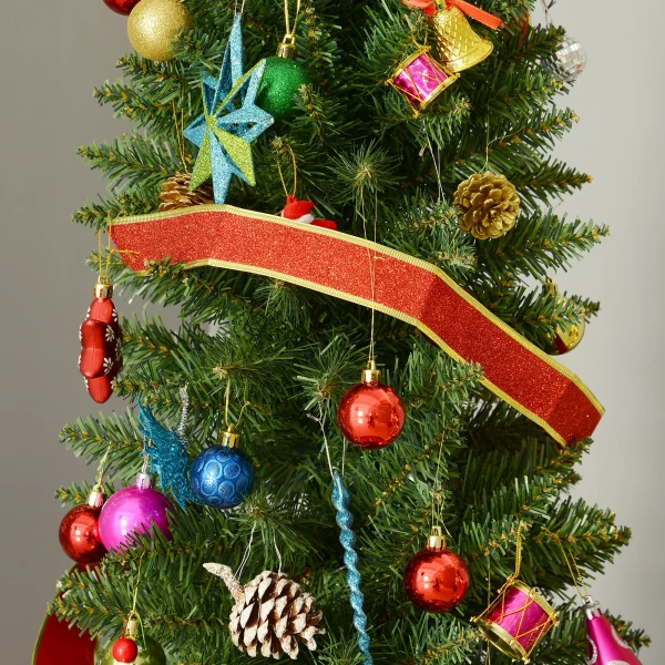 Kunstmatige kerstboom, inclusief standaard en kerstster, 2,1 m, groen 9