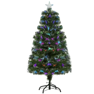 Kunstmatige kerstboom, led verlichting, sterrenpunt, 66 cm x 66 cm x 120 cm, groen 1