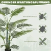 Kunstmatige palm met 16 kunststof bladeren, uv bestendige kunstplant met plastic pot, voor binnen en buiten, groen 7