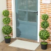 Kunstplanten in pot, kunststof bladeren, beflockte aarde, groen 10