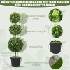 Kunstplanten in pot, kunststof bladeren, beflockte aarde, groen 5