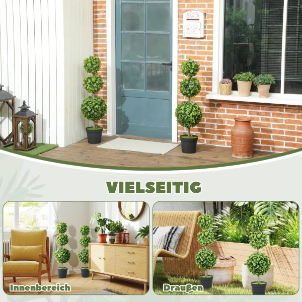 Kunstplanten in pot, kunststof bladeren, beflockte aarde, groen 6
