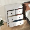 Ladekast met 4 lades, voor kleding & beddengoed, woonkamer, slaapkamer, gang, spaanplaat, wit 8