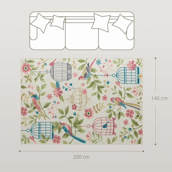 Landtapijt, veelzijdig inzetbaar, polyester, gemakkelijk te onderhouden, antislip, kleurrijk 4