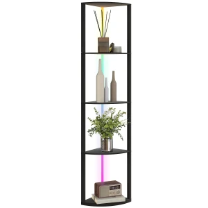 Led staande lamp 5 traps dimbaar staande lamp met plank, rgb kleurverandering, afstandsbediening 1