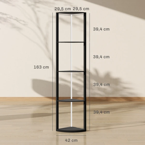 Led staande lamp 5 traps dimbaar staande lamp met plank, rgb kleurverandering, afstandsbediening 4