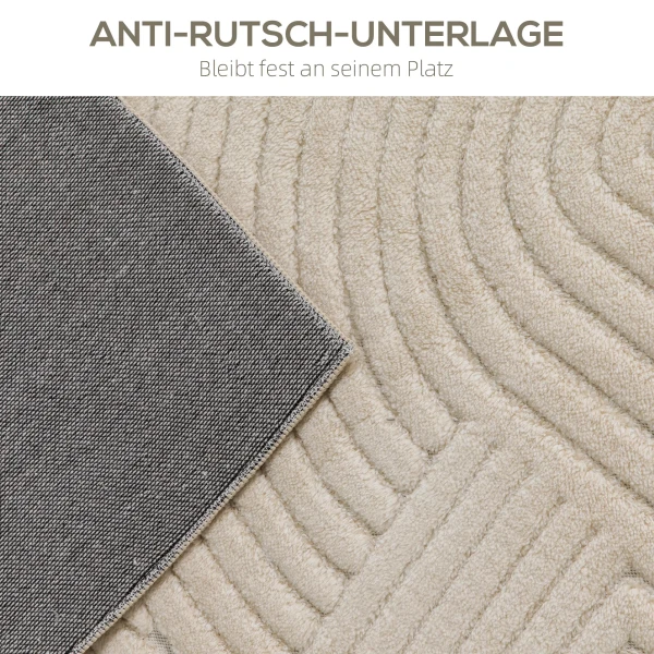 Machinaal geweven tapijt, 15 mm hoog, veelzijdig inzetbaar, antislip, crèmewit 6